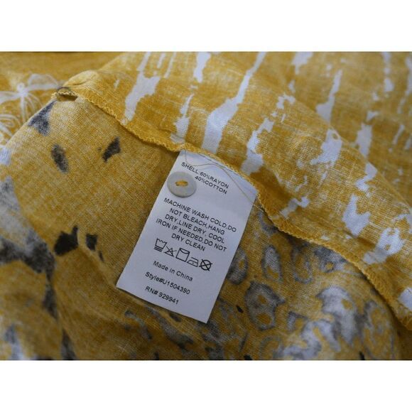 Suzanne Betro Marigold & Brown Abstract Drop Waist Midi Dress S - Picture 7 of 7